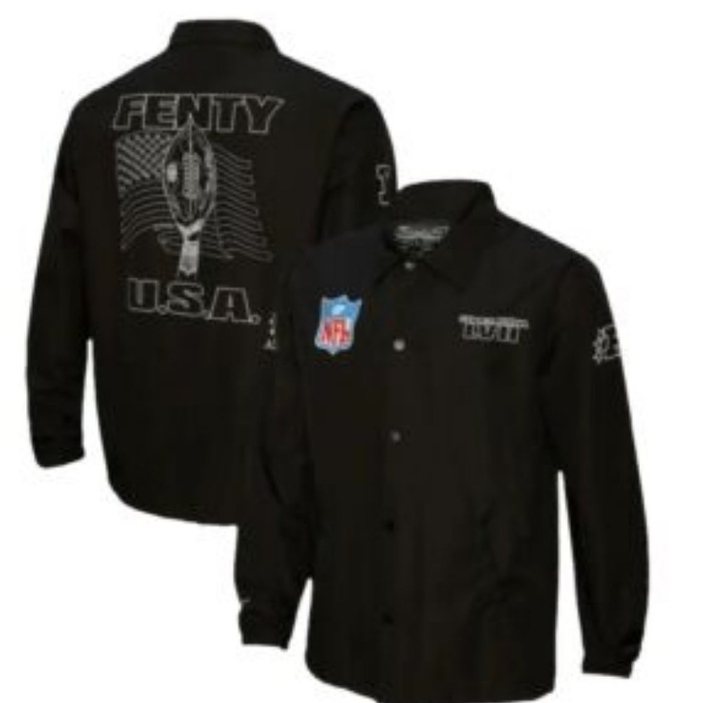 Fenty Mitchell & Ness Super Bowl LVII Unisex Coaches Jacket Large L New Rihanna